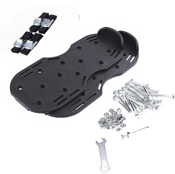 set Epoxy Floor Paint Spikes Shoes Garden Lawn Shoe Aerating Garden Lawn Care Tool Sandals With Adjustable Straps
