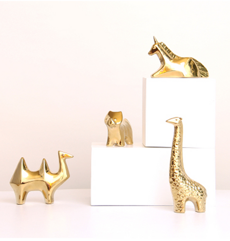 European Style Decoration Golden Animal Decoration