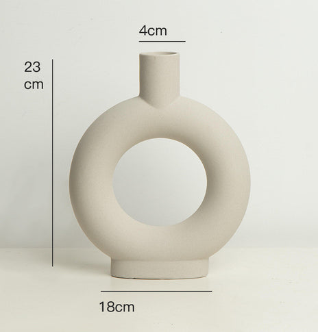 Nordic Ceramic Vase Home Decoration Decoration White Vegetarian