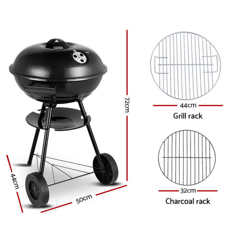 Grillz Charcoal BBQ Smoker Drill Outdoor Camping Patio Barbeque Steel Oven