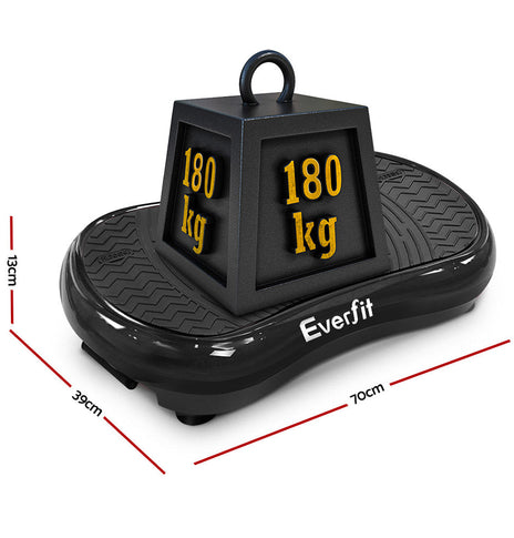 Everfit Vibration Machine Plate Platform Body Shaper Home Gym Fitness Black