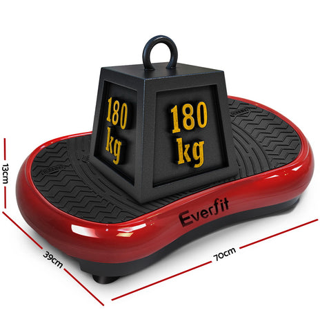 Everfit Vibration Machine Plate Platform Body Shaper Home Gym Fitness Maroon