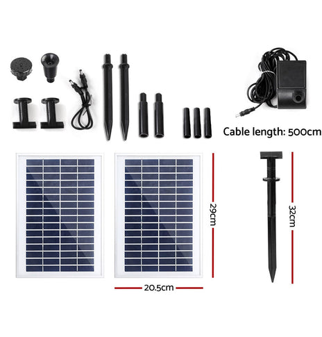 Gardeon Solar Pond Pump Water Fountain Filter Kit Outdoor Submersible Panel