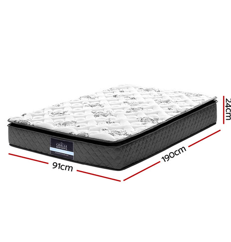 Giselle Bedding Rocco Bonnell Spring Mattress 24cm Thick Single