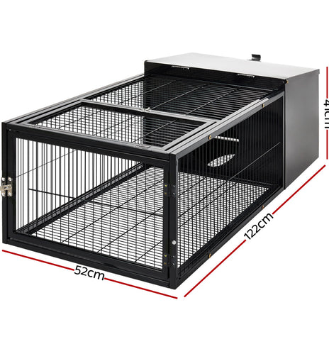 i.Pet Rabbit Cage Hutch Cages Indoor Outdoor Hamster Enclosure Pet Metal Carrier 122CM Length