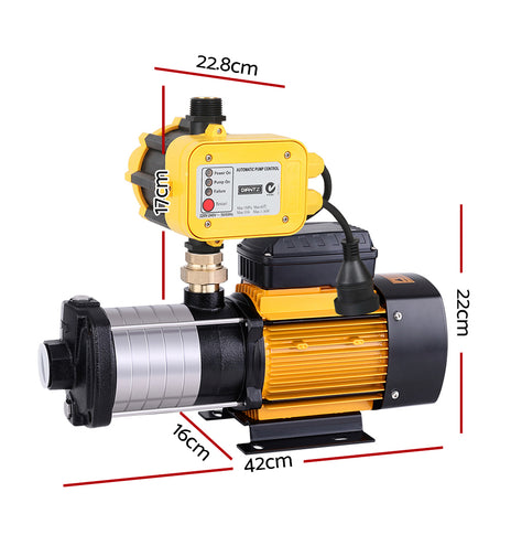 Giantz Multi Stage Water Pump Pressure Rain Tank Garden Farm House Irrigation 2500W