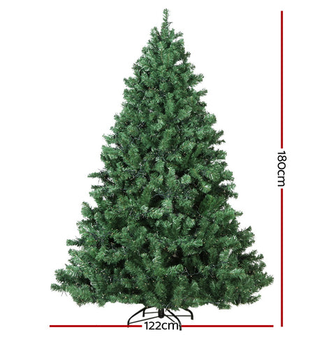 Jingle Jollys Christmas Tree 1.8M Xmas Tree with 1980 LED Lights Warm White