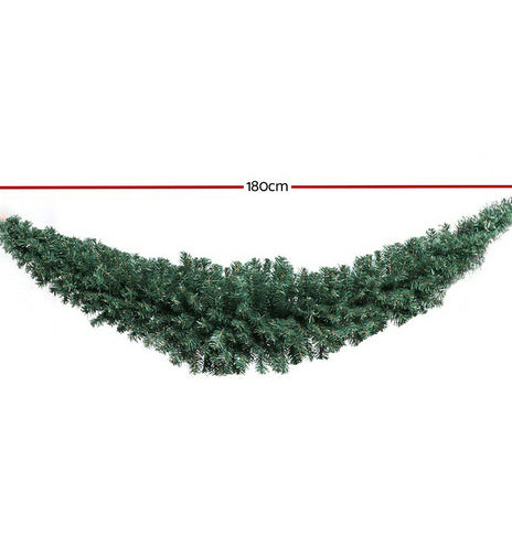 Jingle Jollys Christmas Garland 1.8M Xmas Tree Decoration Green