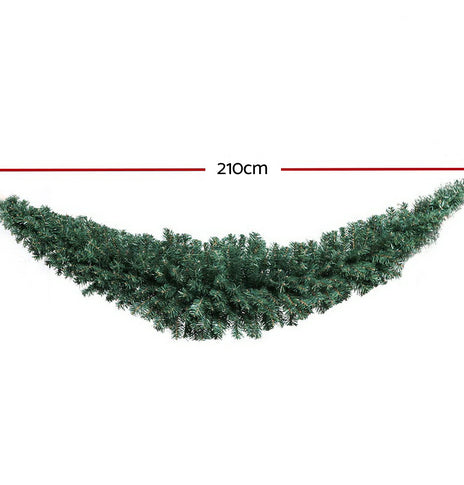 Jingle Jollys Christmas Garland 2.1M Xmas Tree Decoration Green