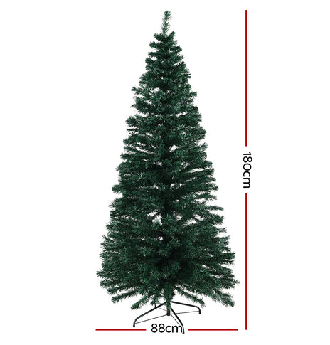Jingle Jollys Christmas Tree 1.8M LED Xmas trees Optic Fibre Multi Colour