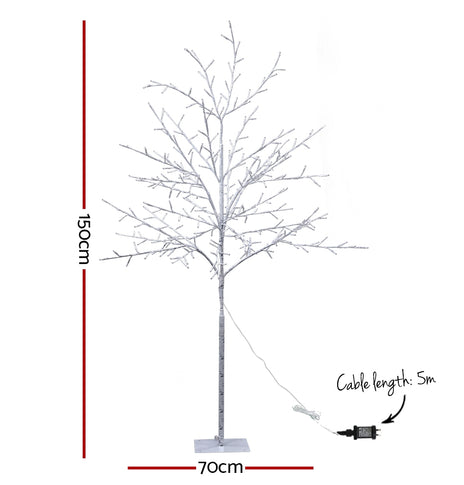 Jingle Jollys Christmas Tree 1.5M 304 LED Trees With Lights Warm White