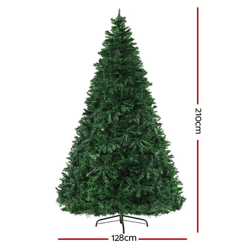 Jingle Jollys Christmas Tree 2.1M Green With 1134 LED Lights Multi Colour