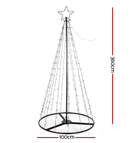 Jingle Jollys Christmas Tree 3.6M 400 LED Xmas Trees With Lights Warm White