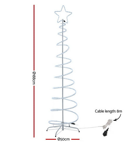 Jingle Jollys Christmas LED Motif Light 1.88M Tree Waterproof Colourful
