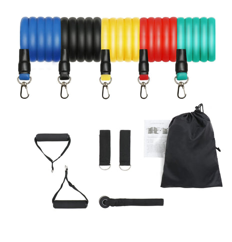 Home Fitness Equipment Tpe Latex 11 Piece Set Tensioner