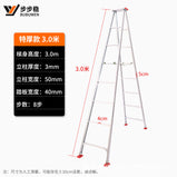 Step by step folding engineering ladder, aluminum alloy herringbone ladder for household use, thickened double-sided staircase aluminum ladder manufacturer wholesale