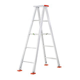 Step by step folding engineering ladder, aluminum alloy herringbone ladder for household use, thickened double-sided staircase aluminum ladder manufacturer wholesale