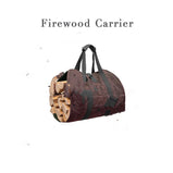 Outdoor Firewood Transport Bag Canvas Reticule