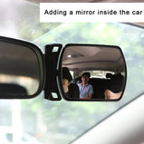 Infant and child car seat auxiliary mirror