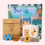 Wooden Toy Memory Card For Baby's Cognition Torn Not Rotten Words