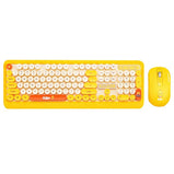 Happy Duck wireless keyboard and mouse set retro