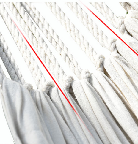 Indoor And Outdoor Leisure Cotton Canvas White Hammock