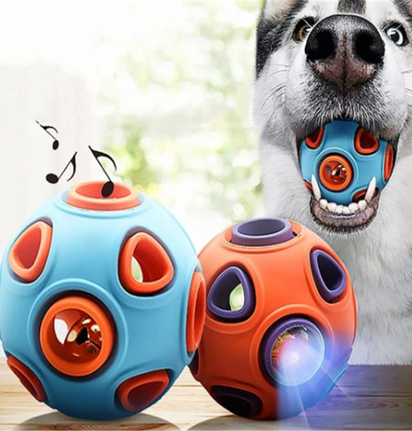 Funny Interactive LED light and Sound Chewing Ball Dog Pet Toy