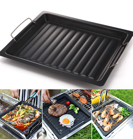 Rectangular nonstick pan barbecue dish