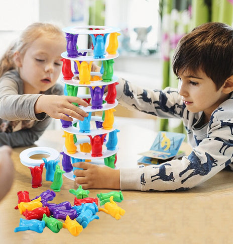 Penguin Tower Collapse Desktop Game Balance Toy Challenge Tower