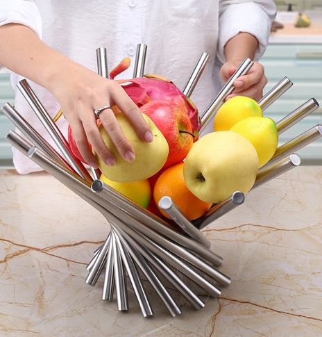 Rotatable fruit stand in living room