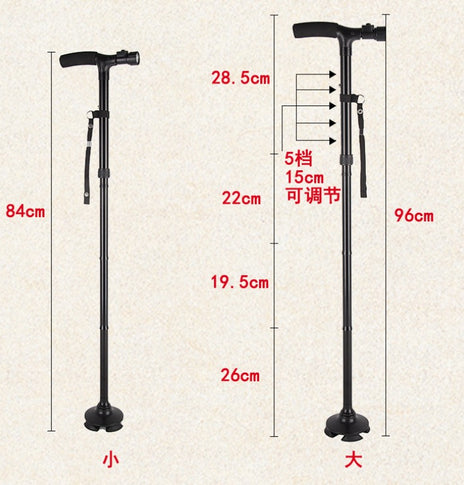 LED folding cane