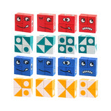 Children's facial expression jigsaw puzzle wooden blocks