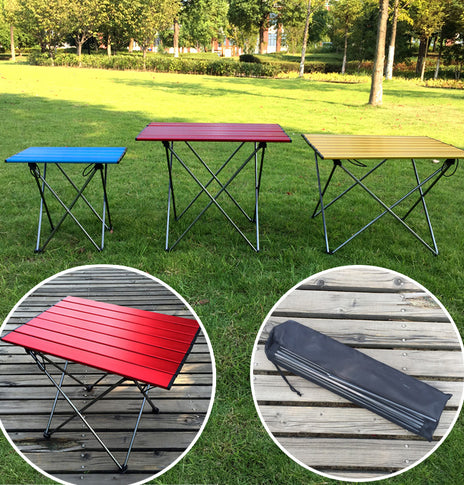 Outdoor mountaineering, super alloy folding table, barbecue camping portable picnic table, simple trumpet, mini table wholesale
