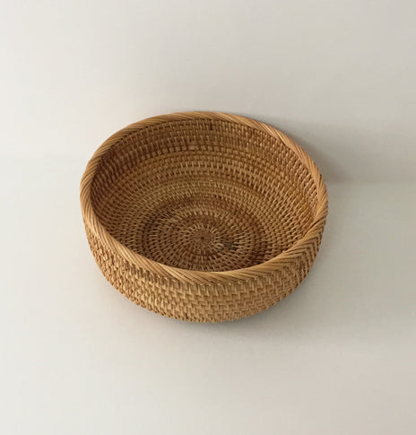 Handmade rattan home storage basket