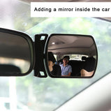 Infant and child car seat auxiliary mirror