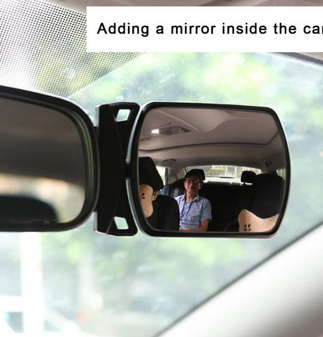 Infant and child car seat auxiliary mirror