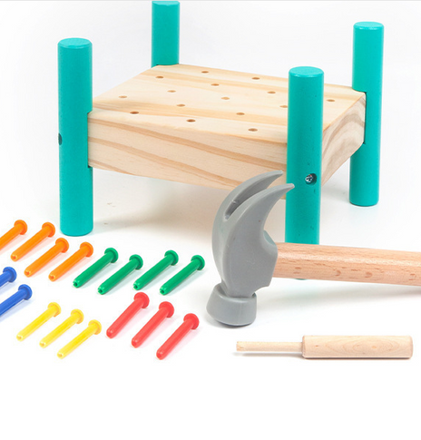 Kindergarten Nail Toy P.65 Hammer Table Montessors Children