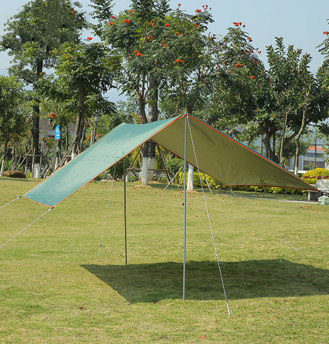 Rainproof And Sunscreen Beach Coated Silver Canopy Pergola