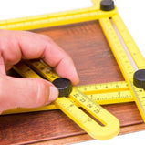 Practical Four Folding Plastic Ruler Metric Scale Multifunctional Measuring Angle Ruler