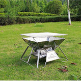 2-3 Person Foldable Barbecue Grill Burner Camping Lamp Barbecue Tile 35cm