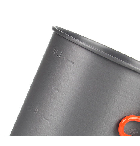 XK6 Heat-collecting Camping Single Pot, Energy-saving Camping Pot Set For Single 1-2 People