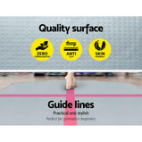 Everfit GoFun 3X1M Inflatable Air Track Mat with Pump Tumbling Gymnastics Pink