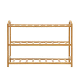 Artiss 3 Tiers Bamboo Shoe Rack Storage Organiser Wooden Shelf Stand Shelves