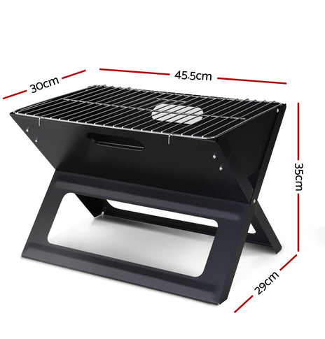 Grillz Notebook Portable Charcoal BBQ Grill