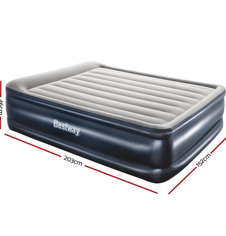 Bestway Queen Air Bed Inflatable Mattress Sleeping Mat Battery Built-in Pump