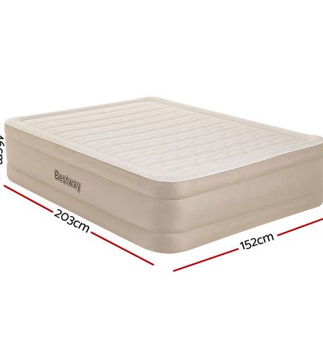 Bestway Air Bed Queen Size Mattress Camping Beds Inflatable Built-in Pump
