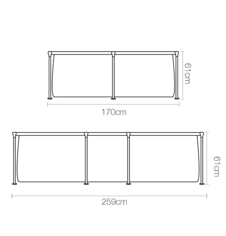 Bestway Rectangular Above Ground Swimming Pool
