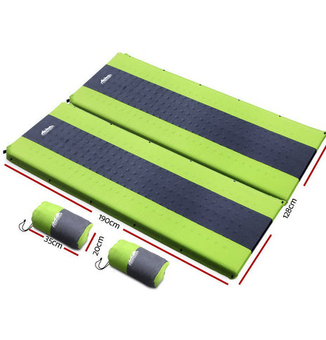 Weisshorn Self Inflating Mattress Camping Sleeping Mat Air Bed Pad Double Green