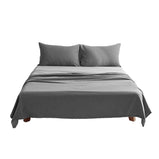 Cosy Club Sheet Set Bed Sheets Set Queen Flat Cover Pillow Case Grey Inspired