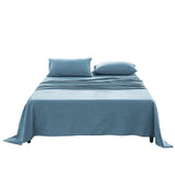 Cosy Club Sheet Set Bed Sheets Set Single Flat Cover Pillow Case Blue Essential